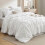 Queen White Comforter Set 7-Piece All-Season 1