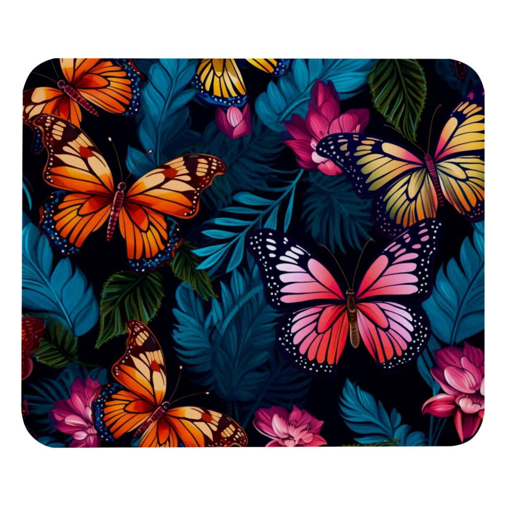 Butterfly Mouse Pad Rubber Base Home Office 9193271283034