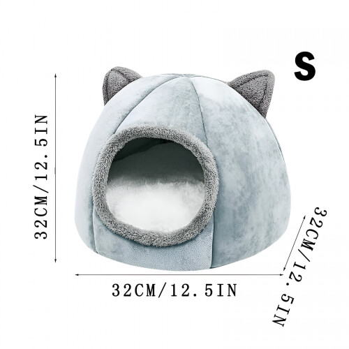 Självvärmande kattbädd, grottorund, 2-i-1 1