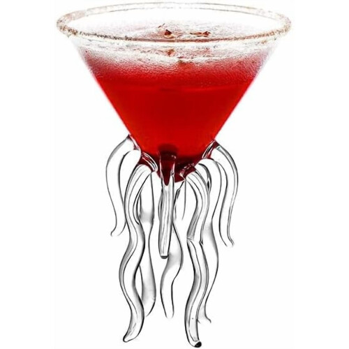 Σετ Ποτηρίων Octopus Martini - Δημιουργικά Κρυστάλλινα Ποτήρια Κοκτέιλ, Ποτήρι Μπαρ για