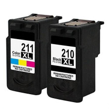 Lot de 2 cartouches d'encre PG-210XL et CL-211XL pour imprimantes Canon PIXMA MP240, MP250, MP480 et MP490