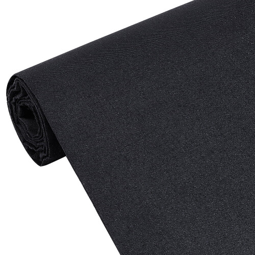 Entretela preta de 39,3 x 44,8 polegadas, tecido plano com aplicação termocolante em um lado, ideal para forro de blusas.