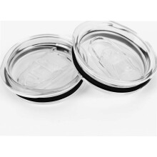 Lot de 2 couvercles de rechange pour gobelets fins de 590 ml (20 oz), compatibles avec un diamètre intérieur de 6,9 cm (2,7 pouces), sans BPA.