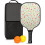 Σετ κουπιών Pickleball με κουπιά από fiberglass σε σχέδια λουλουδιών, 2 μπάλες και τσάντα – 1