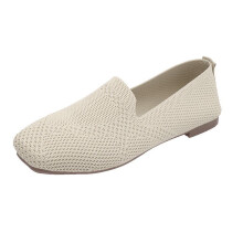 Mocassins noirs pour femmes, bout rond, décontractés, confortables, semelle souple, en maille respirante, ouverture peu profonde, 39(7)