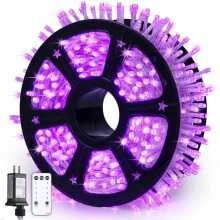 600 LED Purple Christmas Lights, 168ft Indoor/Outdoor String Lights, Compatible with Standard Outlets