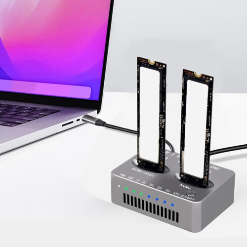 Σταθμός σύνδεσης SSD NVMe Dual-Bay με κλωνοποίηση 1