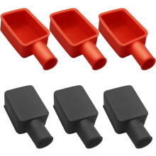 6 pezzi di copri terminali batteria (rosso/nero) – Protezioni isolanti in gomma morbida per auto, moto, camion – Compatibili con terminali