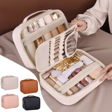 Wzzjkit Make-uptas Reistas Cosmetica Organizer Toilettas Make-uptassen met vakjes voor vrouwen en meisjes