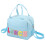 Lunchtasche mit Griff und verstellbarem Gurt, blau 1