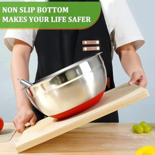 Rostfria skålar med lock, set, 6 delar 1