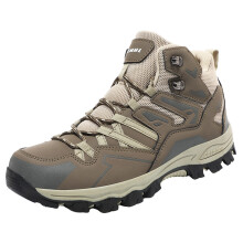 Men's Ankle High Waterproof Hiking Boots Outdoor Lightweight Shoes Trekking Trails Brown,9.5