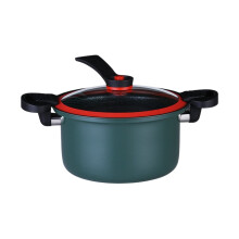 Non-Stick Aluminum Pressure Cooker with Cool-Touch Handle, 26cm Multipurpose Pot for Gas/Induction Stoves, Space-Saving Hanging Design