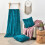 Faux Fur Throw Blanket 63 x 90 in Teal 5