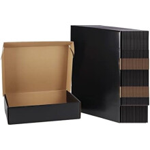 Versandkartons für Kleinunternehmen, Verpackung und Versand, 12 x 9 x 3 cm – 20er-Pack, Schwarz
