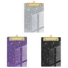 Acrylic Glitter Clipboard Set 4x6 Inch 3-Pack