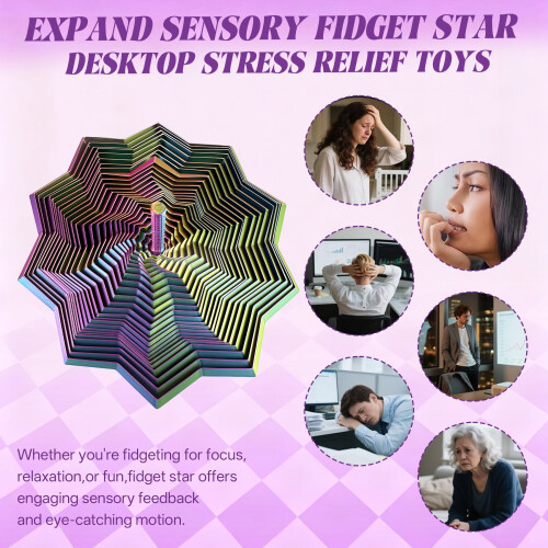 Sensorisk fidgetstjerne – 3D-printet spiralspinner 2