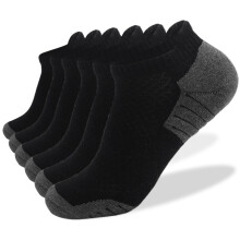 Chaussettes de sport basses pour hommes et femmes, 6 paires, respirantes et rembourrées.