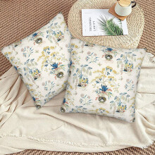 Conjunto de 2 capas de almofada com estampa de vaso Ming, 40x40cm (16x16 polegadas).