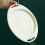 Green Oval Plastic Plate with Ear Handles, 34 x 27 cm 5