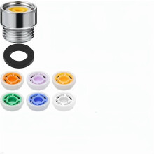 7 Pcs Shower Flow Reducer Limiter Set 1/2 Inch Flow Restrictor Control Valve for Fixed Handheld and Shower Head 1.2/1.5/1.8/2/ 2.2/2.5 Gpm