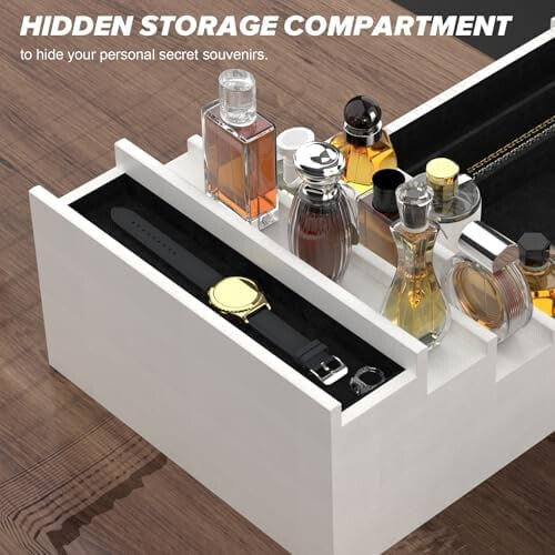 Heren eau de cologne organizer van grenenhout, 4 lagen 1