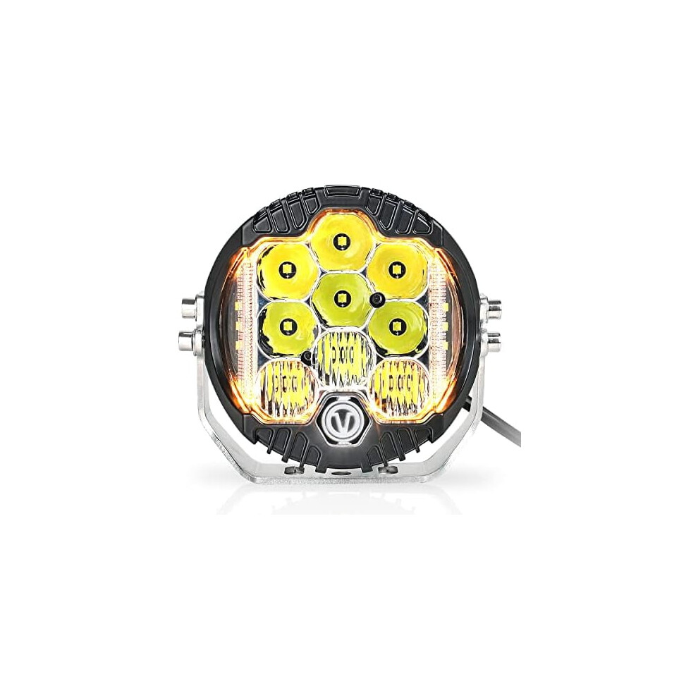 7" Round Led Offroad With Drl, 90W 8000Lm Spot/Flood Combo Â Compatible With Wrangler, Atv, Suv, Utv, Trucks, F150 Light 9338982631945