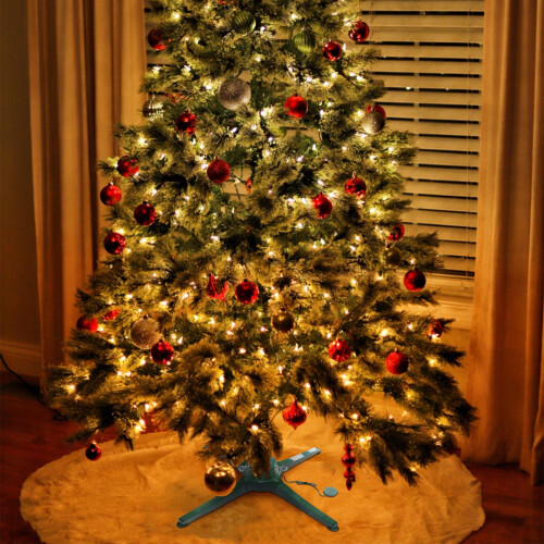 Large Christmas Tree Rotating Base Tree Foot Bracket Two-way Rotation(L,Plastic) 2