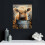 Τέχνη Τοίχου EastSmooth Farmhouse Highland Cow: Hello Sweet Cheeks Μπάνιο Πινακίδα Εκτύπωση σε καμβά Καφέ 4