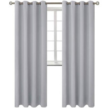 Room Darkening Curtains 120 Inches Long - Grommet Thermal Insulated Drapes Window Treatment Curtains for Bedroom, 2 Panels, 52 x 120 Inch, Light Grey