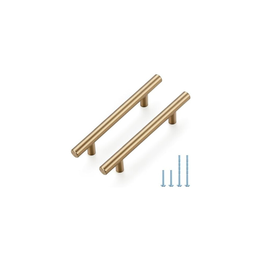 10-Pack Champagne Bronze Cabinet Pulls, 6" Length, 96Mm Hole Center, Stainless Steel Â Compatible With Kitchen Drawers & Cupboards 9479868225312