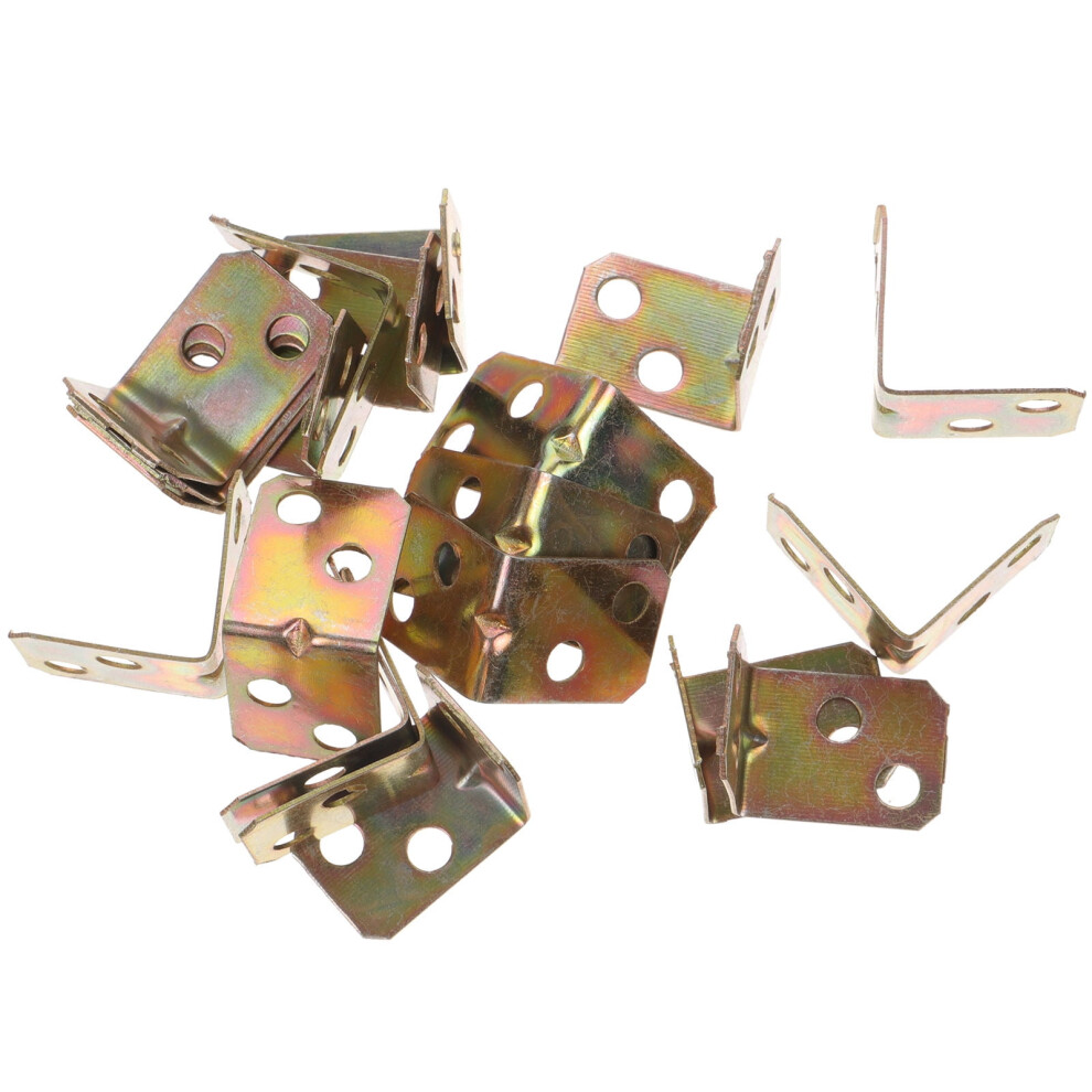 Ounona 20Pcs Angle Brackets Corner Braces Right Angle Brackets Heavy Duty L Brackets Metal Corner Braces 9338982633796