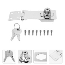 1 Set Door Lock Latch Cabinet Locks with Keys Hasp Lock Safety Gate Latches