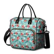 Sac à lunch isotherme pour femme à imprimé floral – Étanche, grande capacité, idéal pour le travail, la plage, les voyages, les pique-niques