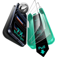 ESR3-pack 9H+ härdat glas för iPhone 17Pro Max – militärklassat, AR-antireflexbeständigt, Armorite ultratåligt med Ultra Fit-fack