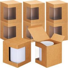 12-Pack Brown Mug Boxes for 11oz/12oz/15oz Coffee Mugs – Gift & Shipping Packaging, Compatible with Sublimation Blanks