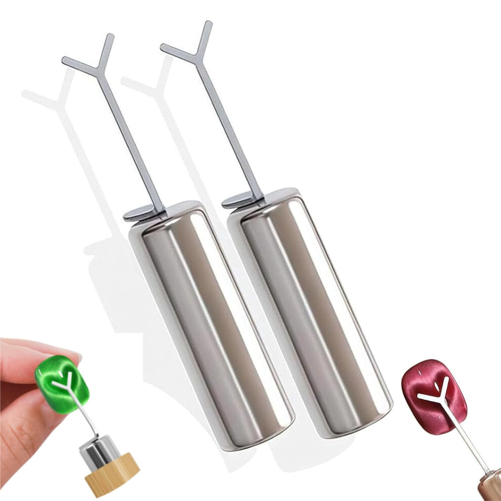 5-Pack Heart Cat Eye Nail Magnets, Compatible with Cat Eye Gel Polish, Y-Shaped Guide, DIY & Salon Use