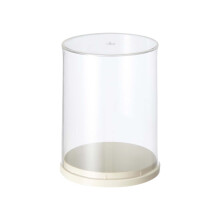 Vitrine transparente pour poupées avec base pivotante à 360 pour figurines de collection, support de présentation et couvercle de protection
