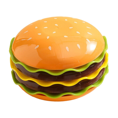 Hamburger Plate Set Cute Plates and Bowls Set for Restaurant Kitchen Holiday 7 Layer 2