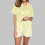 Γυναικείο Σετ Πιτζάμες Δροσιάς με Κοντά Μανίκια, Καθημερινά Ρούχα Πυτζάμας με 2