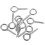 10 Pcs I Hooks Fixed Cable Wires Cable Fixing Hooks 5.00X2.20X0.60CM Silver 1