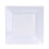 10 Pieces 6" White Plastic Square Plates Disposable Party Tableware 3