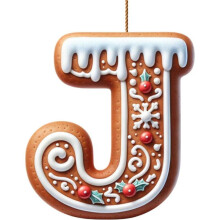 Set di ciondoli a forma di albero di Natale, 26 lettere dalla A alla Z.