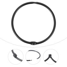 Anneaux de rideau de douche ronds en métal antirouille, lot de 12, noirs