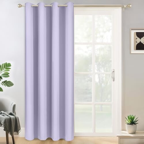 Lilac thermal insulated curtain panel 52x84 inch