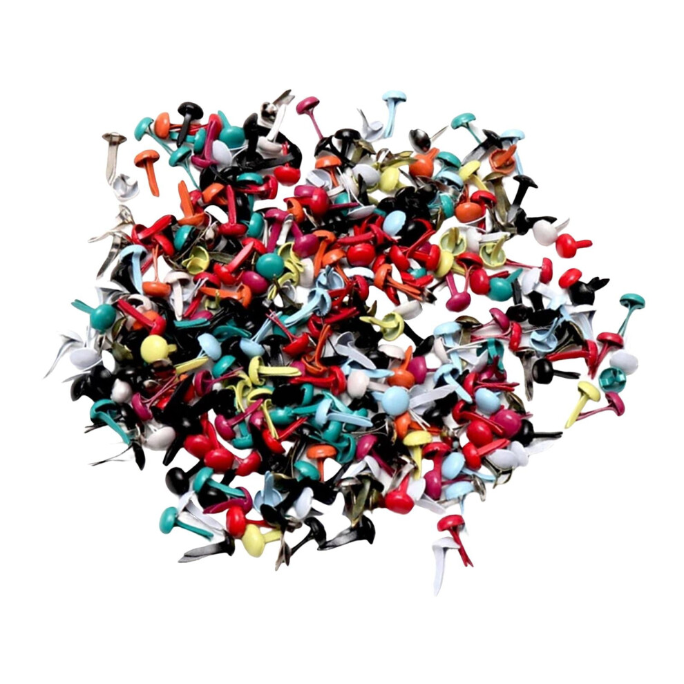 200Pcs Mini Brads Paper Fasteners Assorted Colors Decorative Iron Stamping Handmade Toy For Scrapbook Arts Crafts Diy Projects Supplies Art 9028731354026