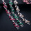 White Gold Plated Cubic Zirconia Austrian Crystal Leaf Branch Bangle Bracelets 8