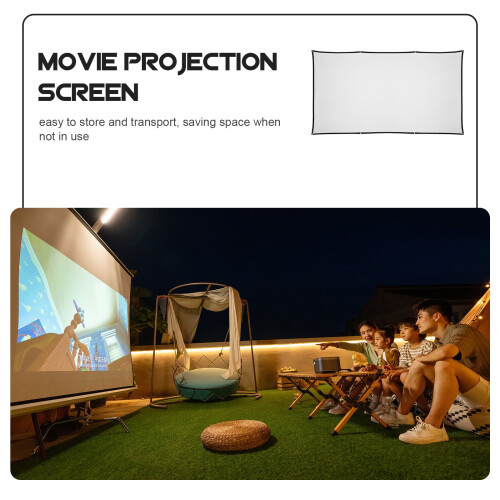 OUNONA Outdoor Projector Screen for Room Foldable Stools Ornaments 2