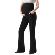 Kukoosong Slim Straight Broek voor Dames, Elastische Taille, Ademende Vrijetijds- & Sportbroek, Palazzo Jeans met Lange Lengte