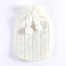 2L Hot Water Bottle with Removable Faux Fleece Cover for Neck/Shoulder Pain Relief – Compatible with Standard Fillers